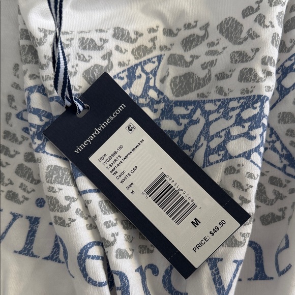 Vineyard Vines White Men's Short-Sleeve Pocket Tee - Picture 4 of 4